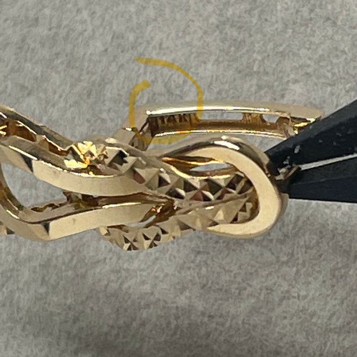 14K Yellow Gold Special Design Earclip