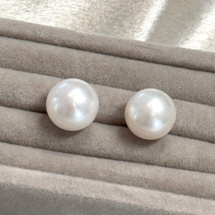 10K Yellow Gold Freshwater Cultured Pearl Earring with GRC Certificate