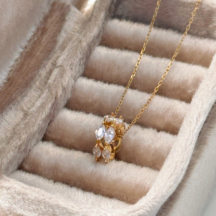 14K Yellow Gold Solid Lucky Circle Necklace