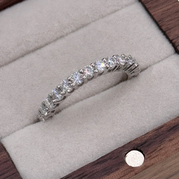 10K White Gold Moissanite Full Eternity Wedding Ring