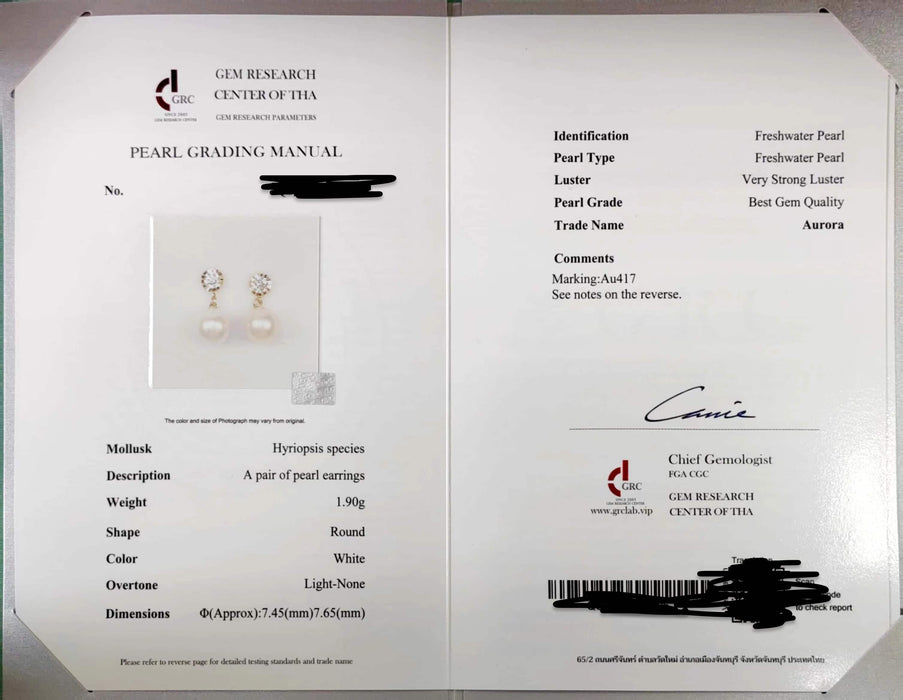 10K Yellow Gold Bubble Drop Freshwater Pearl Earring