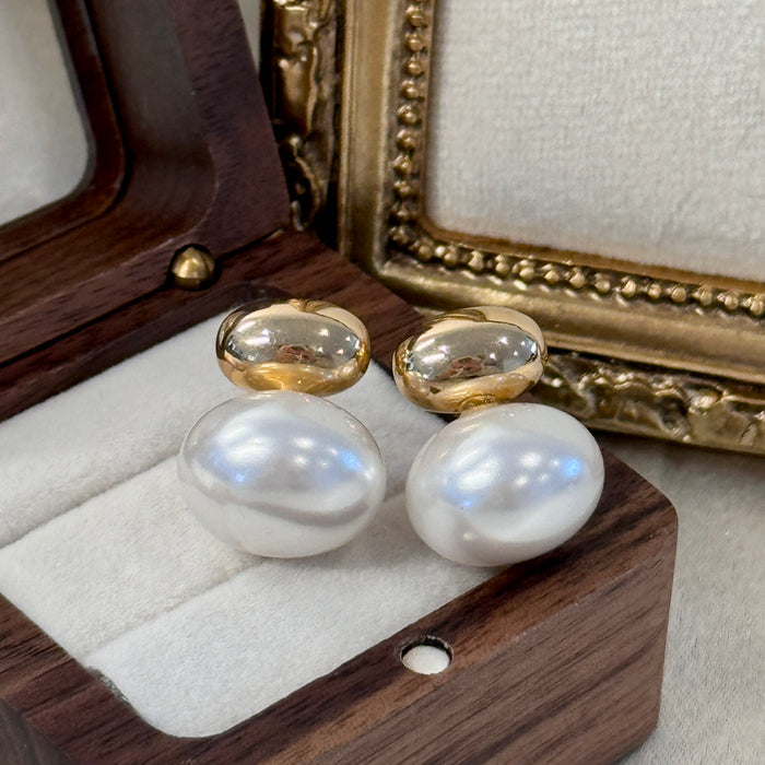 (PREORDER) 14K Yellow Gold Freshwater Pearl Drop Earring
