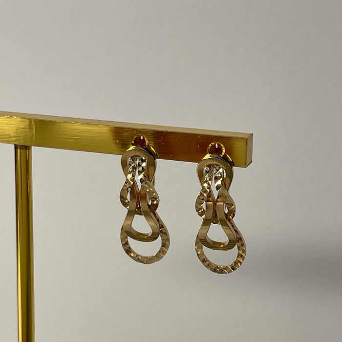 14K Yellow Gold Special Design Earclip