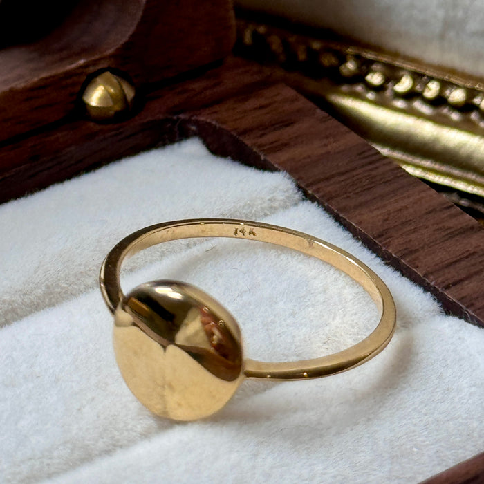 (PREORDER) 14K Yellow Gold Solid Disc Band Ring