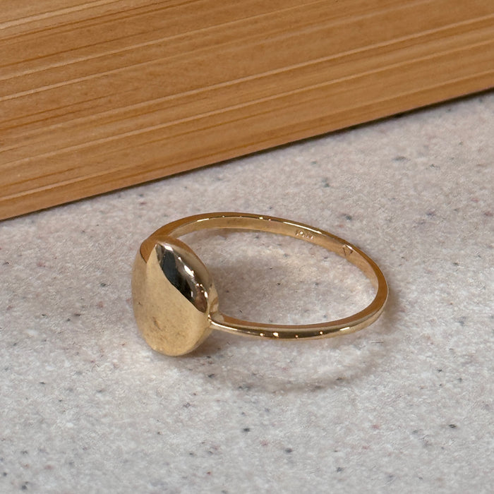 (PREORDER) 14K Yellow Gold Solid Disc Band Ring