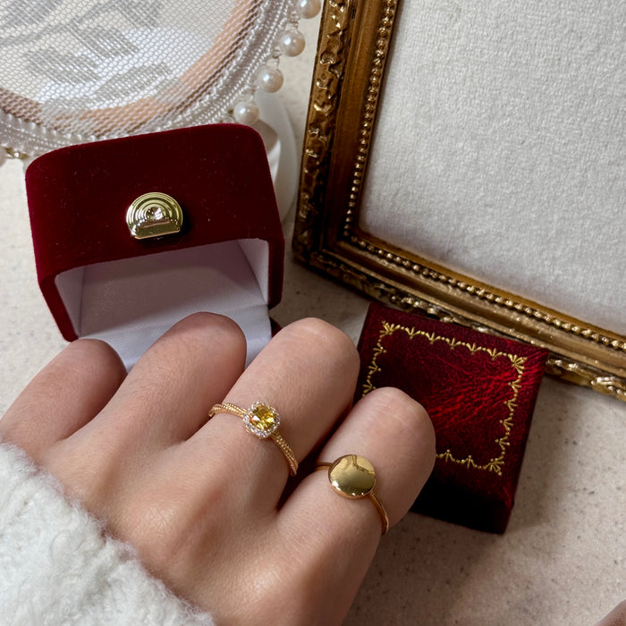 (PREORDER) 14K Yellow Gold Solid Disc Band Ring