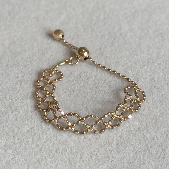 (PREORDER) 14K Yellow Gold Adjustable Chain Ring