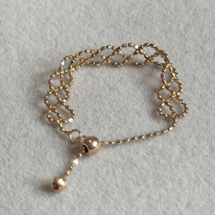(PREORDER) 14K Yellow Gold Adjustable Chain Ring