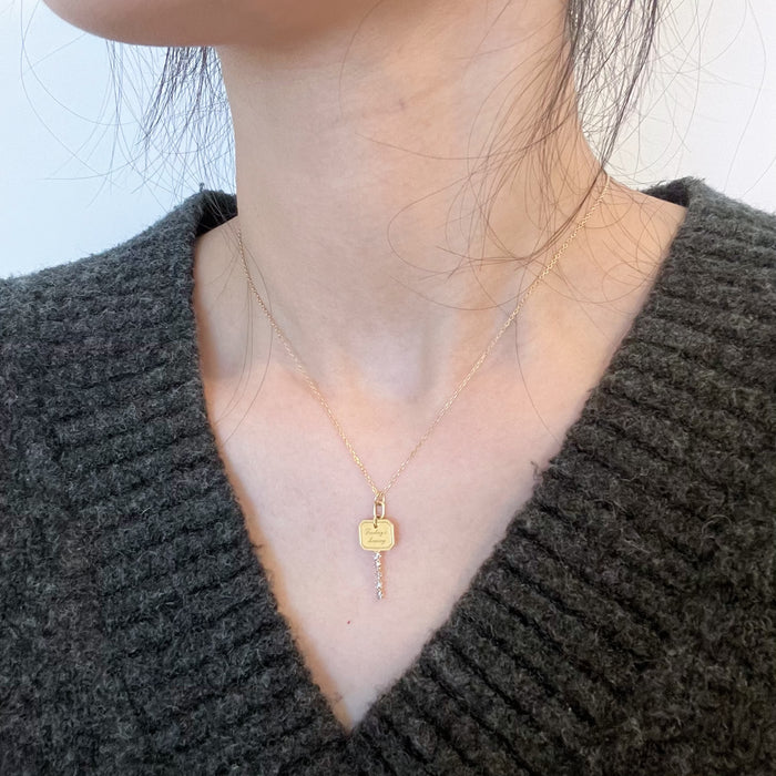 14K Yellow Gold The Key Necklace