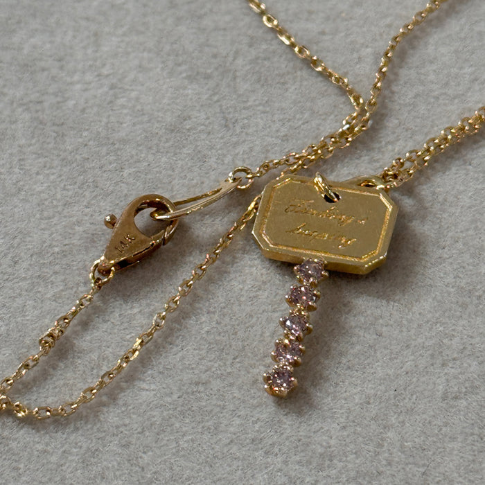 14K Yellow Gold The Key Necklace
