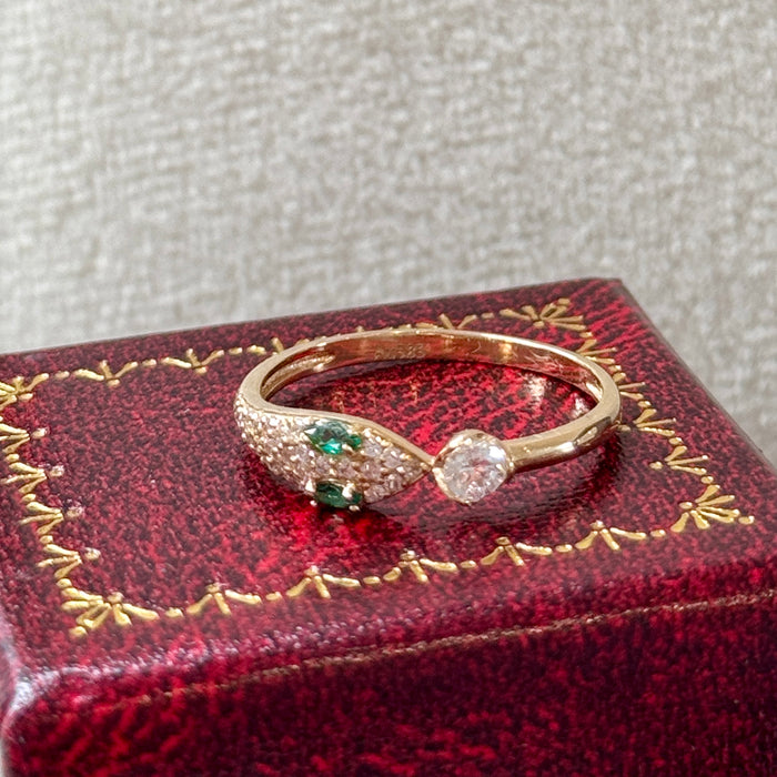 14K Yellow Gold Vintage Snake Design Ring