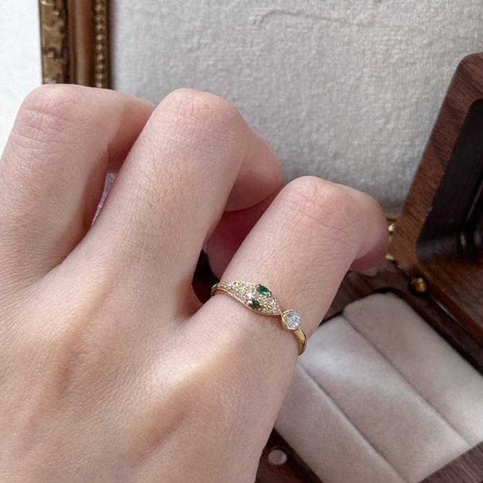 14K Yellow Gold Vintage Snake Design Ring