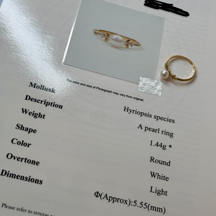14K Yellow Gold Solitaire Design Freshwater Pearl Ring
