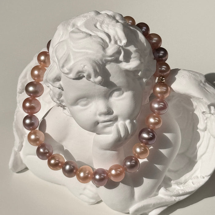 14K Yellow Gold Colourful Freshwater Pearl Bracelet