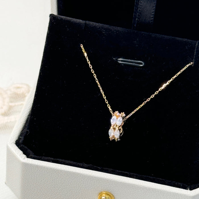 14K Yellow Gold Solid Lucky Circle Necklace