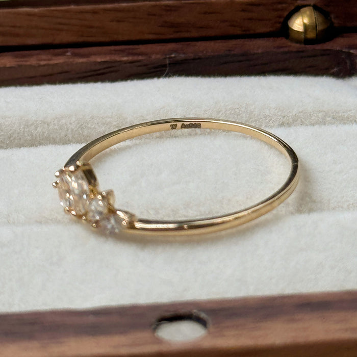 14K Yellow Gold Gleam Crown Design Ring
