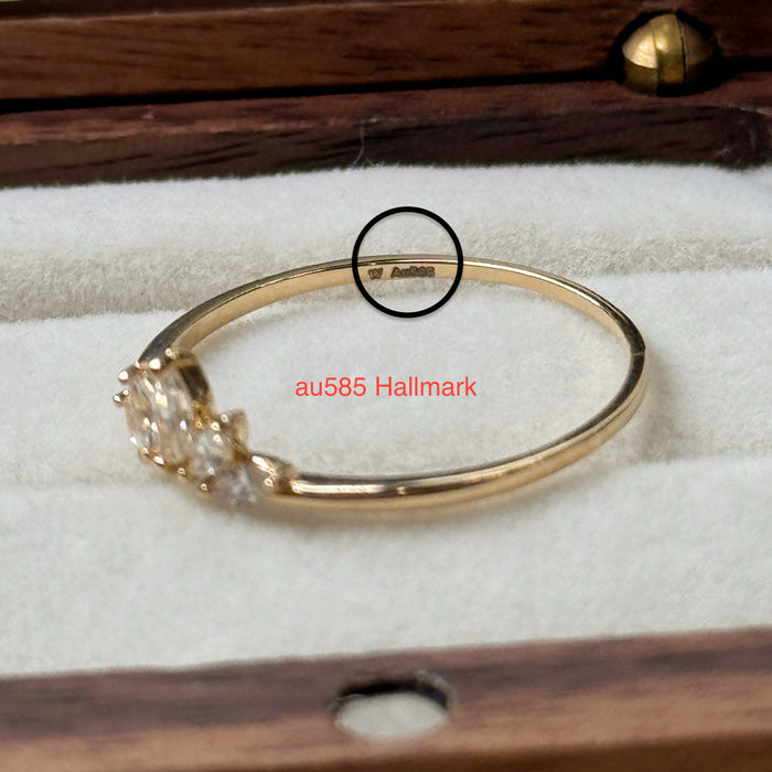 14K Yellow Gold Gleam Crown Design Ring